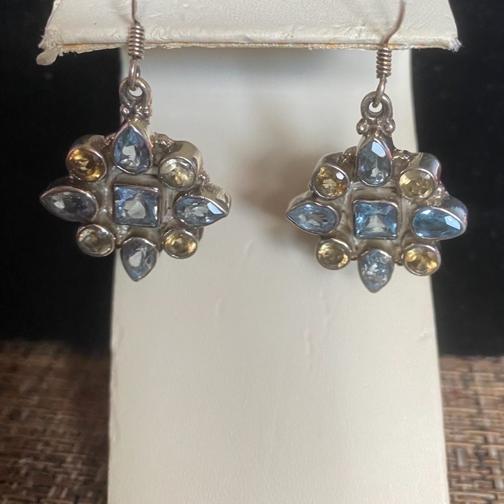 NWT Topaz and Peridot Earrings